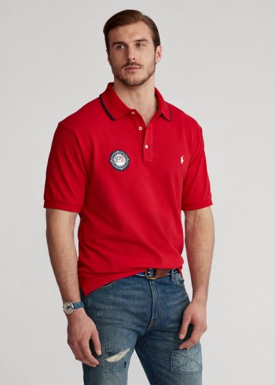 Men's Polo Ralph Lauren Racing Mesh Polo Shirts | 607845MCG